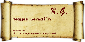 Megyes Germán névjegykártya